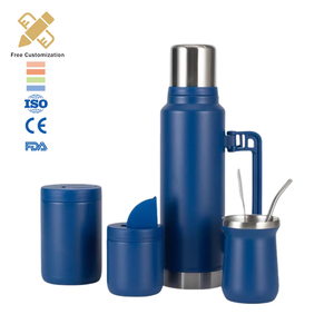 Botella Aislada de Acero Inoxidable de 1200ml, Kit de <span class=keywords><strong>Mate</strong></span>, Recipiente para <span class=keywords><strong>Mate</strong></span>, Bombilla, Cepillo de Limpieza, Filtro de Té - Product Image 1