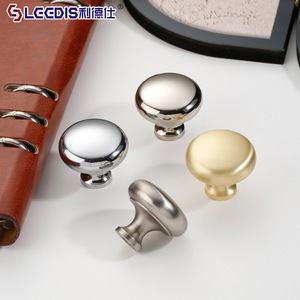Lgcdis Cabinet <b>Knobs</b> Solid Brass Round Traditional Style For Wardrobe <b>Drawer</b> Handle Durable Zinc Alloy Gold Finish - Product Image 2