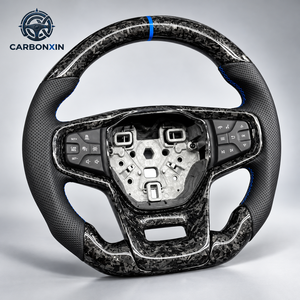 Volante Deportivo Personalizado de Fibra de Carbono y Cuero con LED para F150 Bronco Ranger Raptor 2009-2014 - Product Image 1