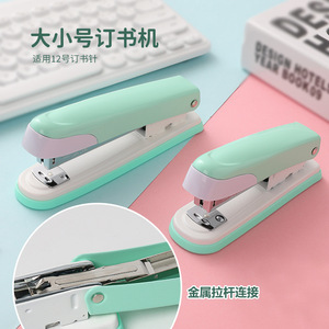 Mini Medium Stapler 12 Macaron Color Comfort Grip For Students Home Office Use - Product Image 2