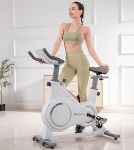 Bicicleta Estática Magnética Portátil con Resistencia Ajustable, Marco de Acero Compacto, Sistema Silencioso, Equipo de Ejercicio Cardiovascular para el Hogar - Product Image 1