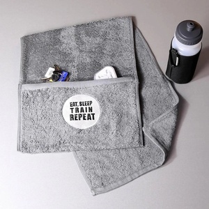 Bán Buôn Nhanh Chóng Khô Tập Thể Dục <span class=keywords><strong>Cotton</strong></span> Sợi Nhỏ Workout Phòng Tập Thể Dục Khăn Với Zip Logo Tùy Chỉnh - Product Image 6
