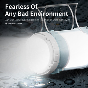 Ventilador Portátil Smiling Shark con Luz y Banco de Energía, Recargable por USB 5V, para Uso en Exteriores - Product Image 4