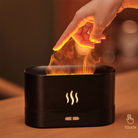 Diffuseur d'huiles essentielles à effet de flamme créatif, humidificateur de bureau, diffuseur d'arômes intelligent avec lumière LED nocturne