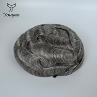 Prothèse capillaire pour homme Versalite, base en PU avec dentelle suisse, ligne de cheveux invisible, aspect naturel, pour usage professionnel et quotidien