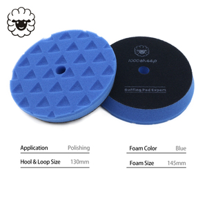 แผ่นโฟมขัดเงารถยนต์สีฟ้าขนาด5นิ้วแผ่นขัดเพชรเจียระไนขนาดกลางขายส่ง - Product Image 5
