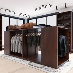 Hot Selling Garment Stand Display Clothes Mens Suits Display Shelf Womens Boutique Clothing Retail Store Design Retail Shop