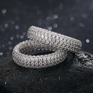 Bagues de fiançailles et de <span class=keywords><strong>mariage</strong></span> de haute qualité, bijoux hip-hop, <span class=keywords><strong>argent</strong></span> sterling 925, micro-pavé de diamants CZ, bagues de couple S925 pour <span class=keywords><strong>homme</strong></span> et <span class=keywords><strong>femme</strong></span> - Product Image 2