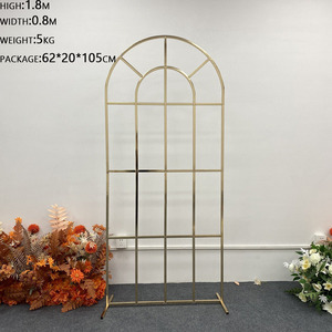 Sfondo decorazione fase evento cornice in metallo staffa ad arco fiore decorazione per matrimonio foresta arco fiore fiore sfondo - Product Image 6
