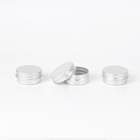 Récipient en aluminium avec bouchon à vis 5mL 10mL 30mL 50mL 60mL 80mL 100mL 120mL 150mL 180mL Boîte ronde argentée pour cosmétiques avec couvercle en étain