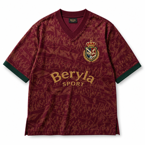 Maillot de football rétro personnalisé Tifo, haut d'entraînement col en V, coupe oversize unisexe, en Spandex/Coton Jacquard, fabrication OEM ODM, vente en gros en vrac - Product Image 1