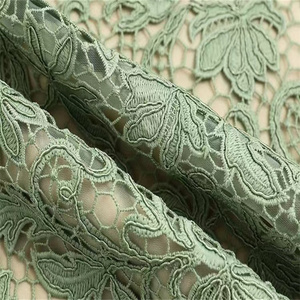 2024年売れ筋アイテム重工業水溶性レースフランス高級ウェディングレーススイスギプレドレスレース生地 - Product Image 6