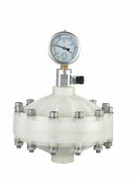 Amortisseur de pulsations à diaphragme résistant à la corrosion industrielle, tampon de pulsation en PVC/PVDF/PTFE pour pompe doseuse et de mesure