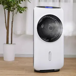 Pedestal Standing Oscillating Personal Air Cooler Mist Fan With Humidifier Function