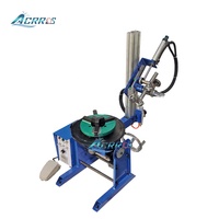 Chuck 3-jaw 120mm untuk Flens Pipa, Positioner Las Otomatis 30 kg, Rotary Welding Turntable dengan Dudukan Torch Pneumatik