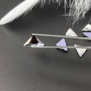 Cristaux de <span class=keywords><strong>strass</strong></span> en forme de Triangle Oblique, 4 pièces, fixation à chaud, dessins d'art à ongles, gros <span class=keywords><strong>strass</strong></span> en cristal - Product Image 2