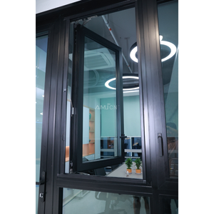 חלונות אלומיניום מודרניים מבודדים חום וקול, בעלי זיגוג משולש כפול, מבית AMJ Custom House Project - Product Image 4