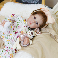 Poupées Reborn Bébé Réalistes en Silicone et Vinyle de 18 Pouces, Nouveau-né, Personnalisables, Peau Peinte en 3D, En Stock, Effet Naturel, avec Coton, Boneca