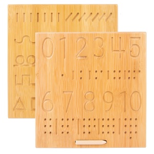 Krishna Wooden Writing Board for Early Educational Tracing Arabic Shape Braille Board Preschool <strong>Game</strong> Toy <strong>Gift</strong> for Kids - Product Image 2