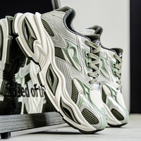 Baskets Chunky Dad pour Hommes, Personnalisables OEM, Tige en Maille et Cuir Synthétique Patchwork, Semelle Plateforme Épaisse, Chaussures de Sport Décontractées Rétro Tendance