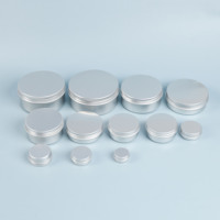 Envase Redondo de Aluminio de 5ml~100ml para Crema, Tarros de Aluminio para Bálsamo Labial, Envase Cosmético de Aluminio
