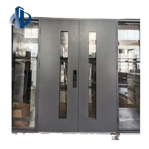 Puerta de Entrada Pivotante de Aluminio con Rotura de Puente Térmico, Relieve Artístico 3D Ondulado, Lateral Acanalado, Puerta de Seguridad Inteligente Blindada de Lujo Antirrobo - Product Image 5