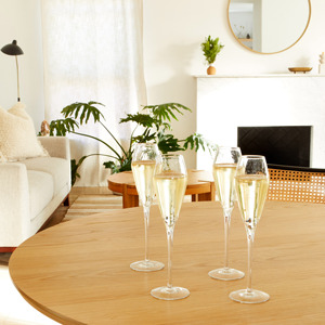 Copas de Champán de Cristal Transparente Sin Plomo, Copas de Vino de Tallo Largo para Bodas y Fiestas - Product Image 4
