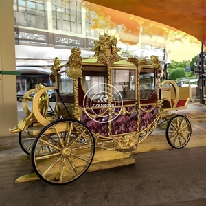 Electric Royal Horse Drawn Wedding Carriage 4-Wheel Multifunctional Made in China - Product Image 2