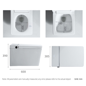 Fashion Sanitary Ware Color Smart Wc square Shape Ceramic Intelligent <strong>Bidet</strong> Wall Mounted Toilet Bowl Automatic Smart Toilet - Product Image 5