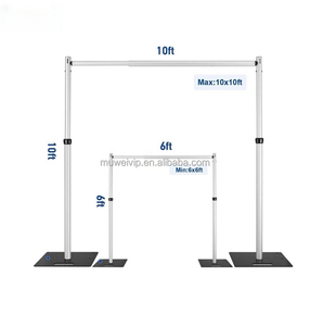 <span class=keywords><strong>Support</strong></span> de toile de fond télescopique Muwei pour rideau de mariage, tringle de <span class=keywords><strong>support</strong></span> en fer forgé, <span class=keywords><strong>support</strong></span> de décoration de mariage simple pour extérieur - Product Image 2
