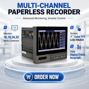 Mpr5000st 7'' Industrial Universal Digital 12/16/24/32 Multi Channel Rs485 Paperless <b>Temperature</b> <b>Data</b> <b>Logger</b> with Usb/ethernet - Product Image 3