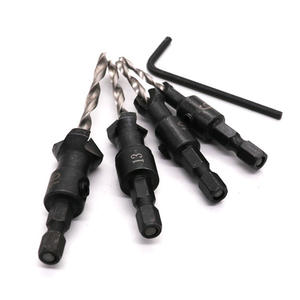 六角柄<span class=keywords><strong>3</strong></span>槽槽HSS埋头钻头木工钻头钻孔先导木螺丝孔开口钻头木工工具 - Product Image 1