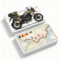 Autocollants de voyage pour moto, en vinyle PVC blanc, graphiques de drapeaux routiers, brillants, imperméables, résistants à l'usure et aux intempéries