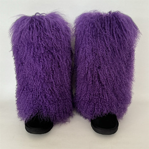 Guêtres <span class=keywords><strong>en</strong></span> vraie fourrure mongole pour femmes, couvre-bottes d'automne, couvre-pieds <span class=keywords><strong>en</strong></span> fourrure style Lolita Punk Harajuku - Product Image 6