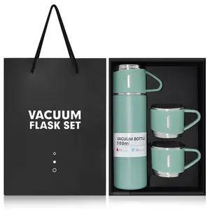 Pretty Box 3 In 1 Insulated Vacuum Flask Set Stainless Steel Thermal Mug Gift Set Vacuum Flasks Thermoses With Cups