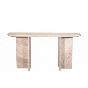 Table console en pierre pour couloir, entrée, coin, centre, table console moderne de luxe en marbre travertin - Product Image 1