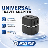 Foxcan GaN 20W adaptateur de voyage universel 2A2C Europe allemagne prise chargeur multi-fonction adaptateur secteur universel voyage