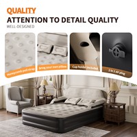 Matelas Gonflable Double Luxe Professionnel pour Intérieur et Extérieur, Idéal pour le Camping, Portable et à Gonflage Rapide