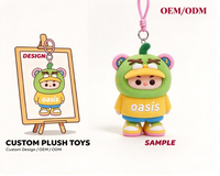 Porte-clés en peluche personnalisé, figurine en peluche douce, pendentif pour la décoration de sac, cadeau pour enfants, porte-clés en peluche personnalisé