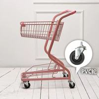 Chariot de courses à double étage populaire pour les KTV, les vendeurs de rue, les snack-bars et les magasins de proximité