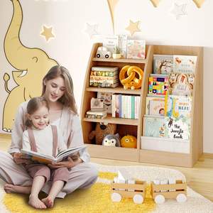 Estantería JQ abierta para preescolar, Biblioteca <span class=keywords><strong>Montessori</strong></span> de madera maciza, estantería para niños con almacenamiento para Aula de niños - Product Image 2