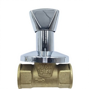 Robinet d'arrêt encastré en laiton forgé <span class=keywords><strong>SIHO</strong></span>, Robinet d'arrêt mural encastré, Robinet d'arrêt d'eau OEM ODM Logo personnalisé - Product Image 1