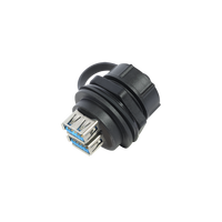 Conector Impermeable con Rosca Macho y Hembra, Conector Hembra USB 3.0, Cable USB 3.1 de 1M/2M