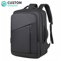 Sac à dos Fuliya personnalisé multifonctionnel, imperméable, antivol, avec port USB, respirant, écologique, grande capacité, pour affaires et école, antichoc, 15.6 pouces