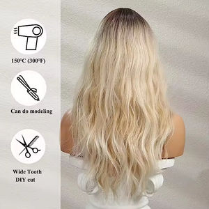 Pelucas de <span class=keywords><strong>Cabello</strong></span> Largo y <span class=keywords><strong>Ondulado</strong></span> de 22 Pulgadas para <span class=keywords><strong>Mujer</strong></span>, Peluca de <span class=keywords><strong>Cabello</strong></span> Sintético, Peluca de Fibra, <span class=keywords><strong>Cabello</strong></span> Sintético para Mujeres Blancas - Product Image 6