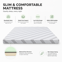 Matelas personnalisable en usine pour épaisseur et taille, matelas Queen en tissu doux, matelas en mousse à mémoire de forme gel 5 zones TPE pour la maison