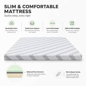 Materasso Personalizzabile in Fabbrica per Spessore e Dimensioni, Materasso Queen in Tessuto Morbido, Materasso in Memory Foam Gel a 5 Zone in TPE per Casa - Product Image 2