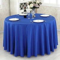 Nappe ronde blanche personnalisée de 90 pouces, housse décorative en polyester lavable pour les événements de fête de mariage