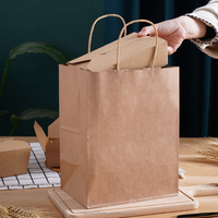 Lonchera Cuadrada de Papel Kraft Reutilizable, Impermeable y Ecológica para Comida Rápida, Ensaladas, Café, Sushi y Leche