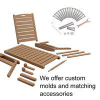 LTR pas cher imitation bois ps materia bois 4x4 panneau de bois en plastique pour mobilier d'extérieur table et chaise